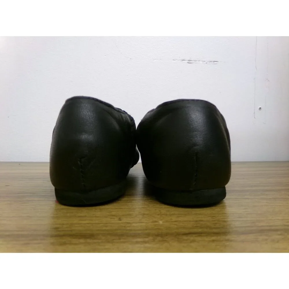 Pre-Owned Dance Jazz Shoes So Danca 4M JZ43 Black Kids Pull On Leather Split So